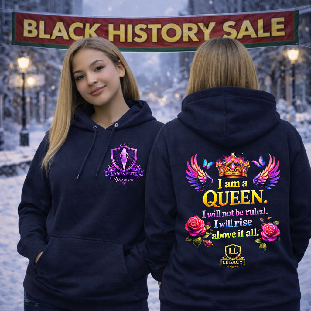 I Am A Queen Fleece Hoodie — Ladies Elite Collection