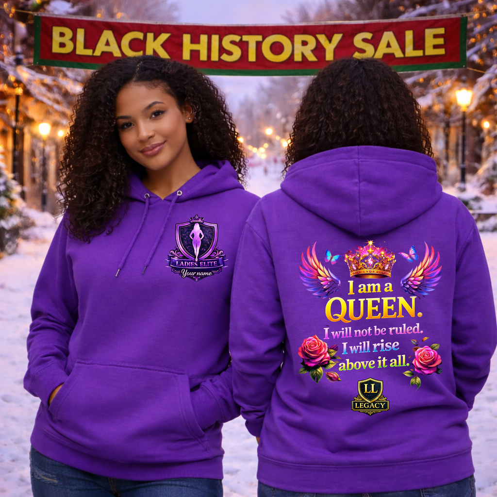 I Am A Queen Fleece Hoodie — Ladies Elite Collection