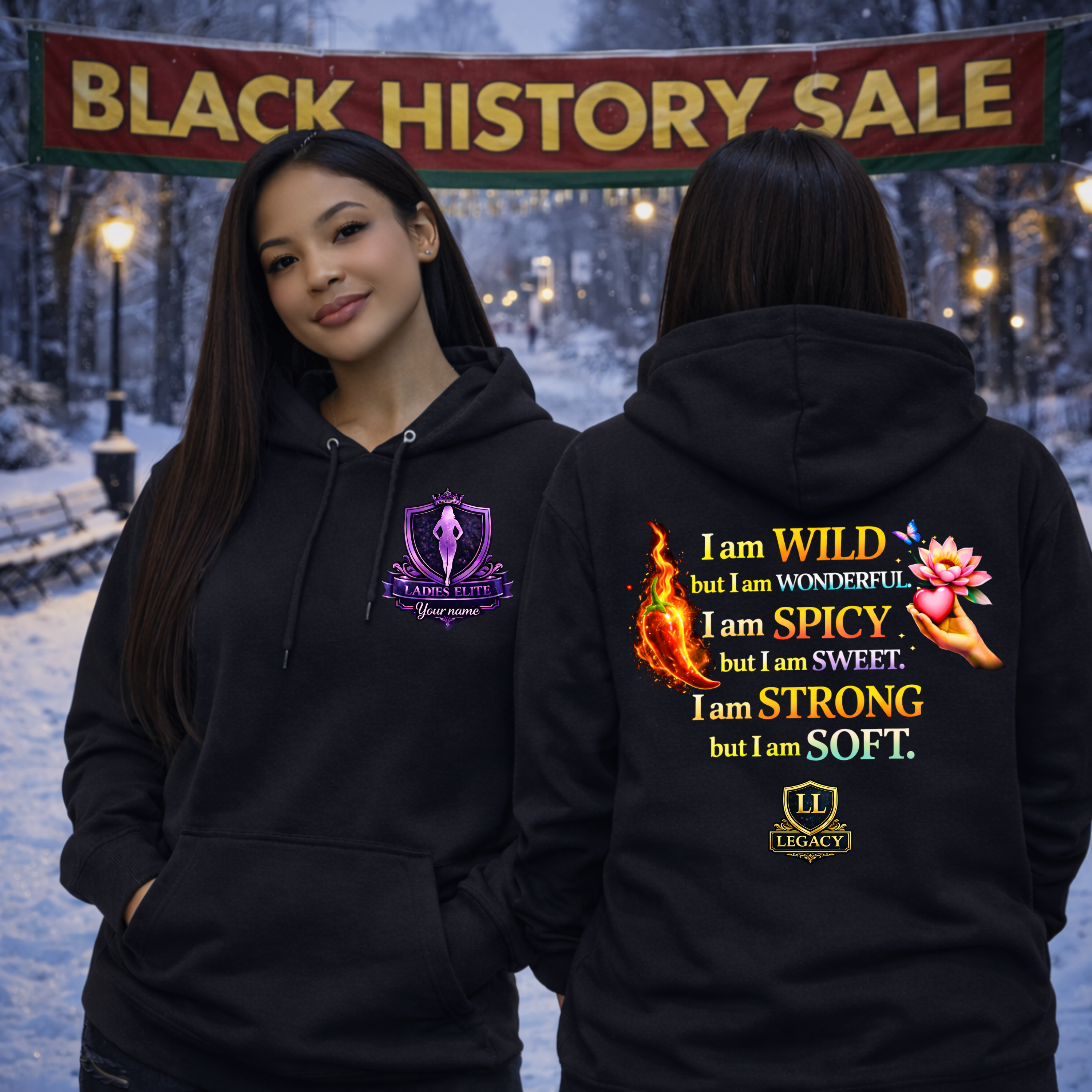 Wild • Spicy • Strong • Soft Hoodie – Ladies Elite Collection