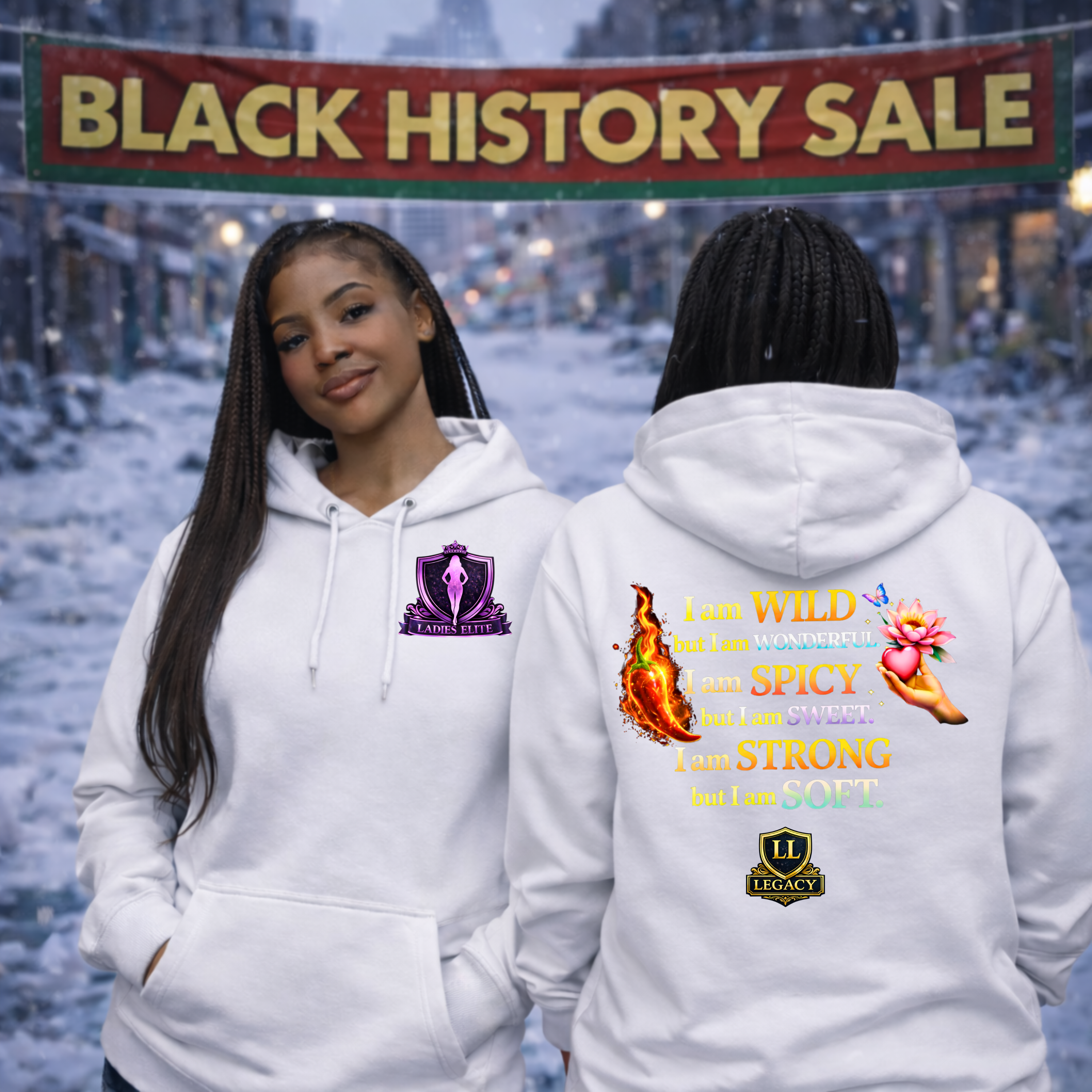 Wild • Spicy • Strong • Soft Hoodie – Ladies Elite Collection