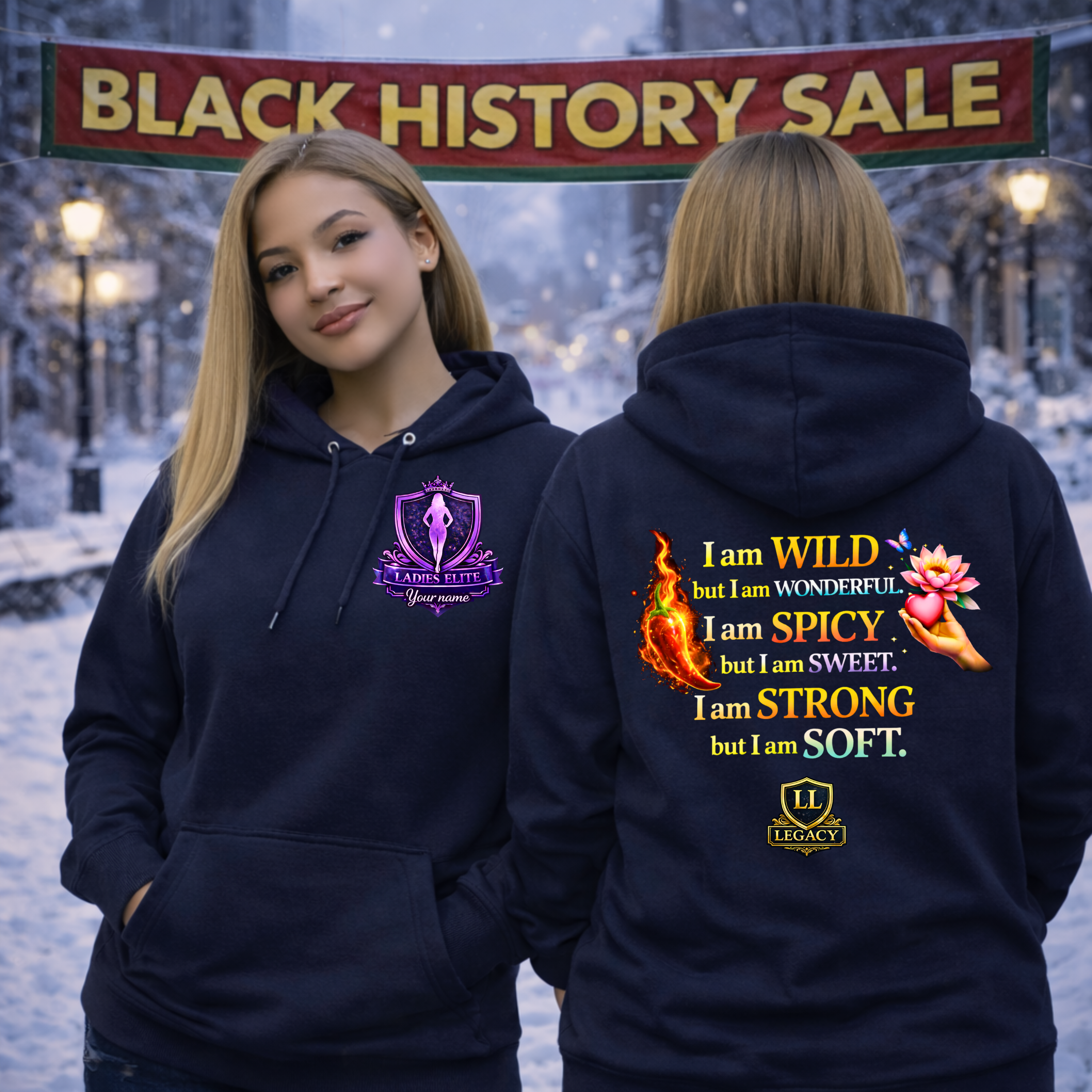 Wild • Spicy • Strong • Soft Hoodie – Ladies Elite Collection