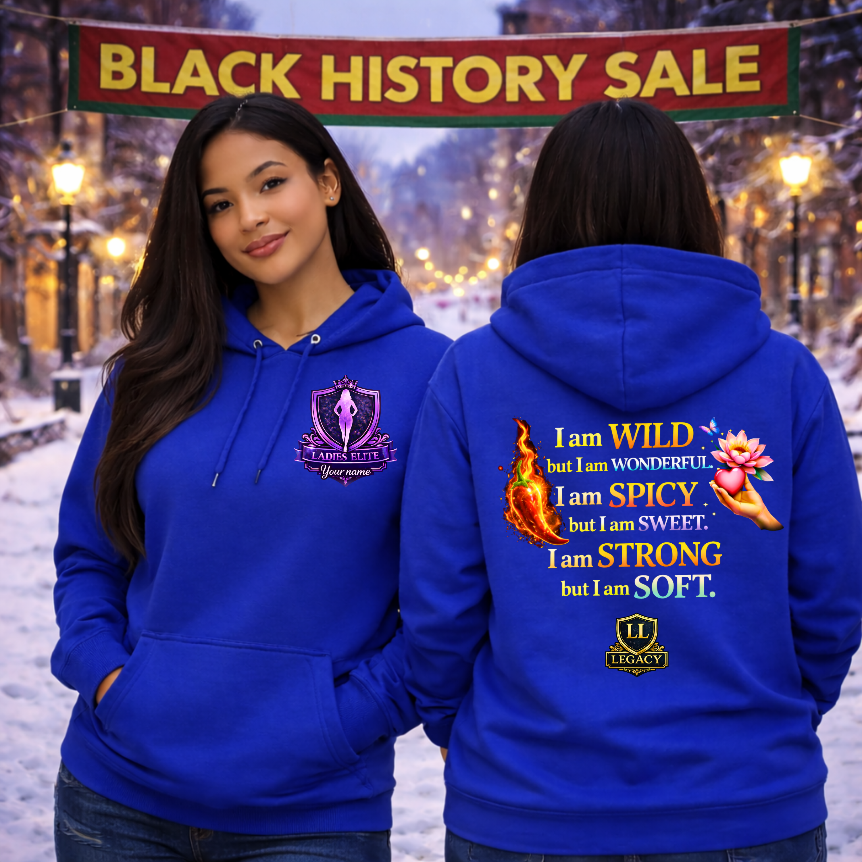 Wild • Spicy • Strong • Soft Hoodie – Ladies Elite Collection