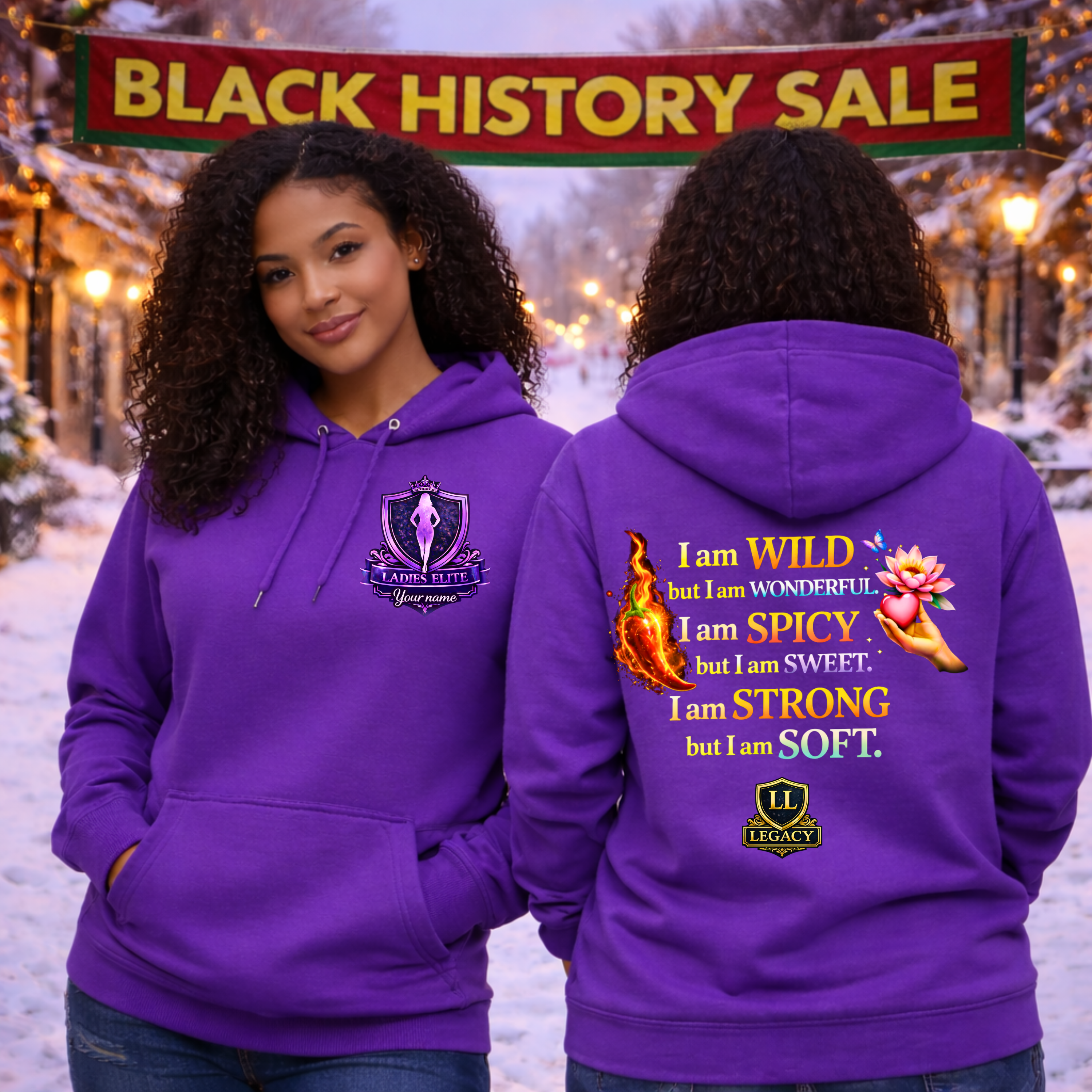 Wild • Spicy • Strong • Soft Hoodie – Ladies Elite Collection