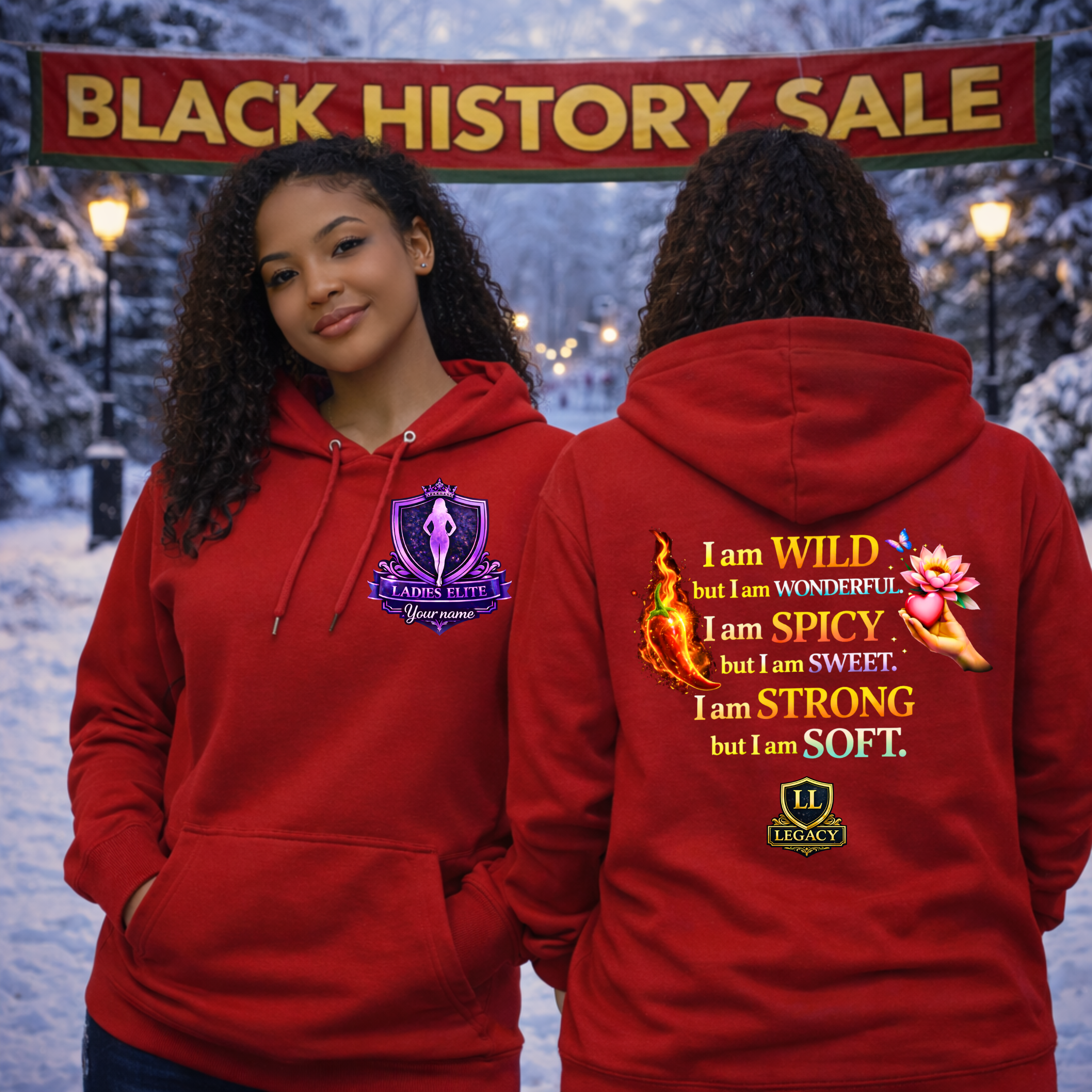 Wild • Spicy • Strong • Soft Hoodie – Ladies Elite Collection