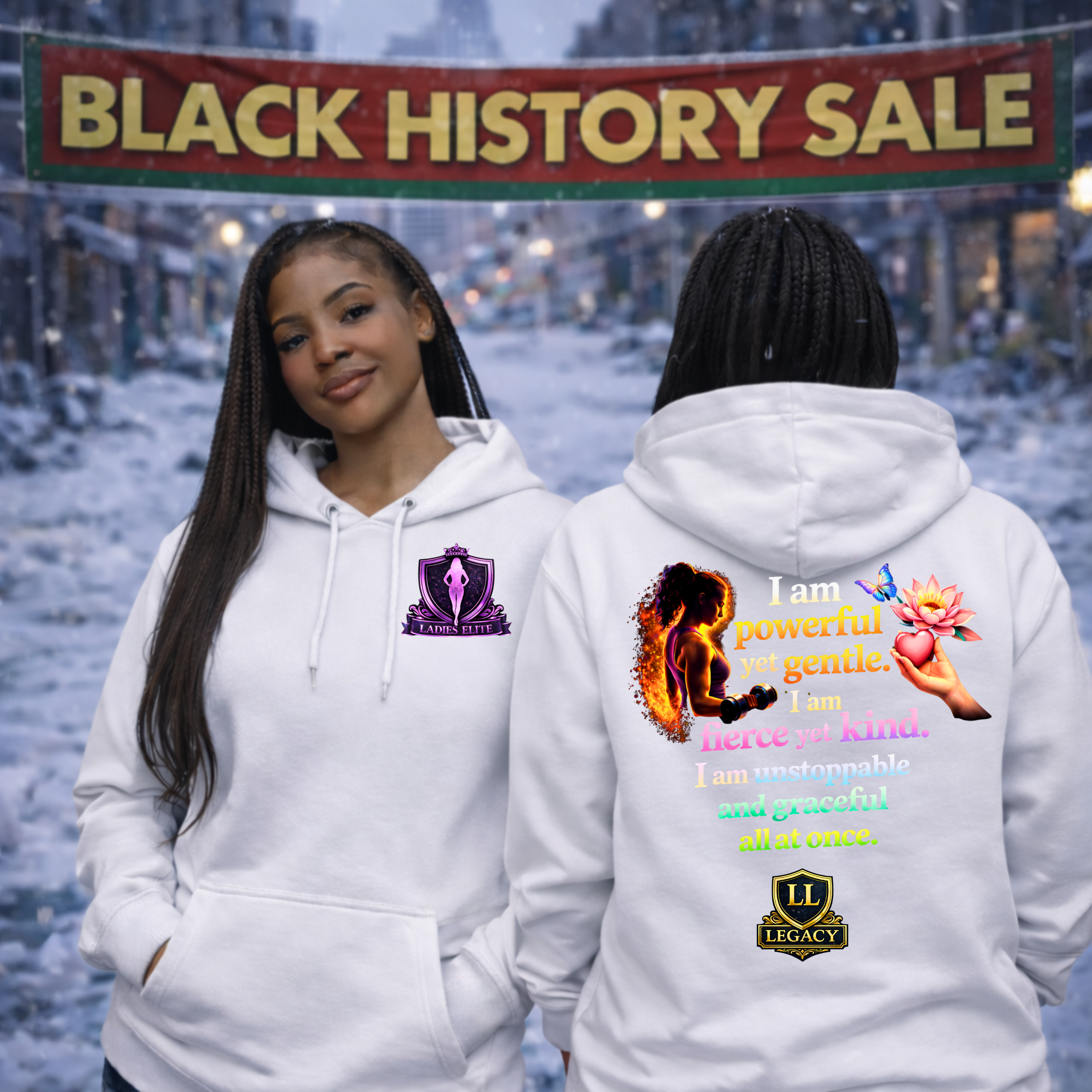 Powerful Yet Gentle Hoodie – Ladies Elite Collection