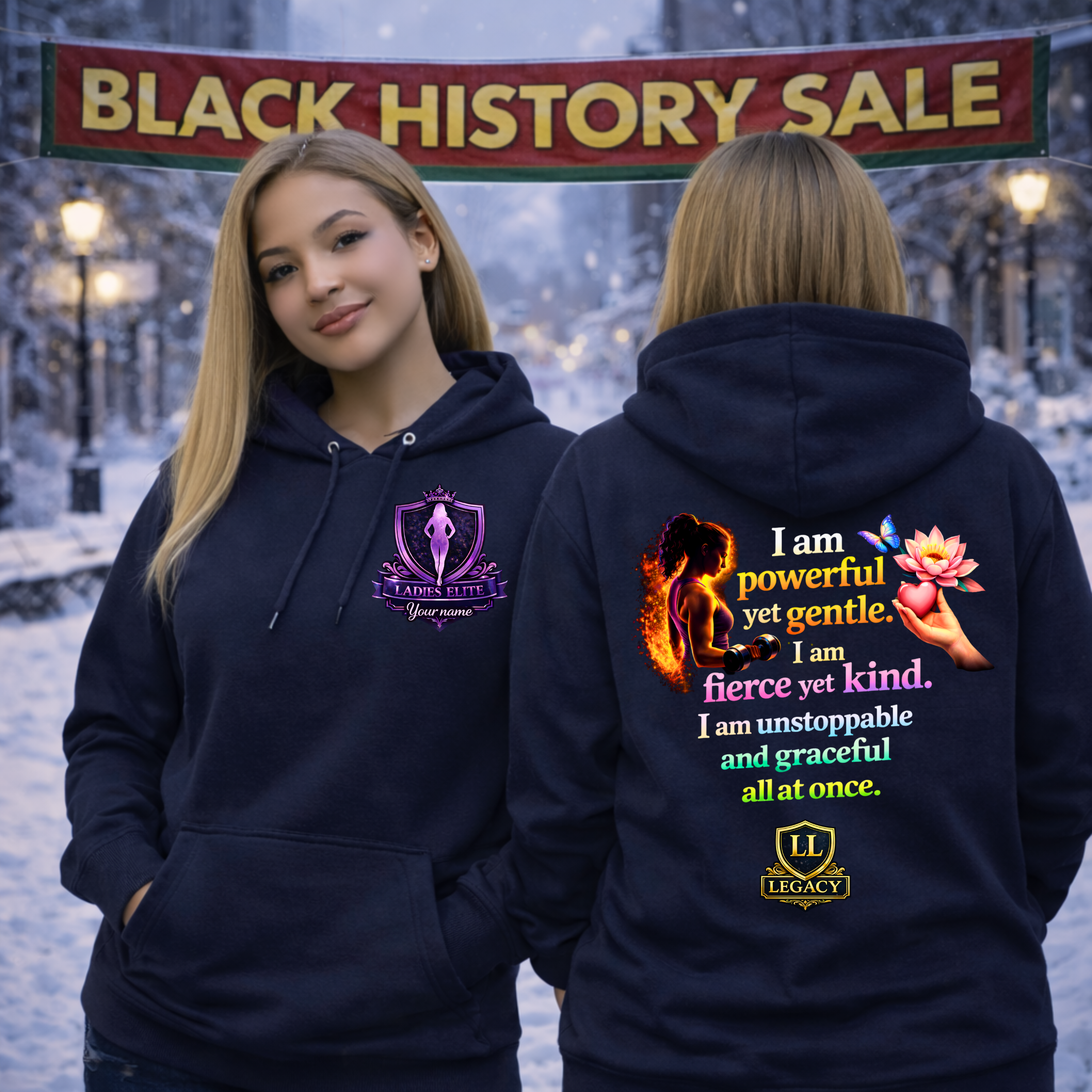 Powerful Yet Gentle Hoodie – Ladies Elite Collection