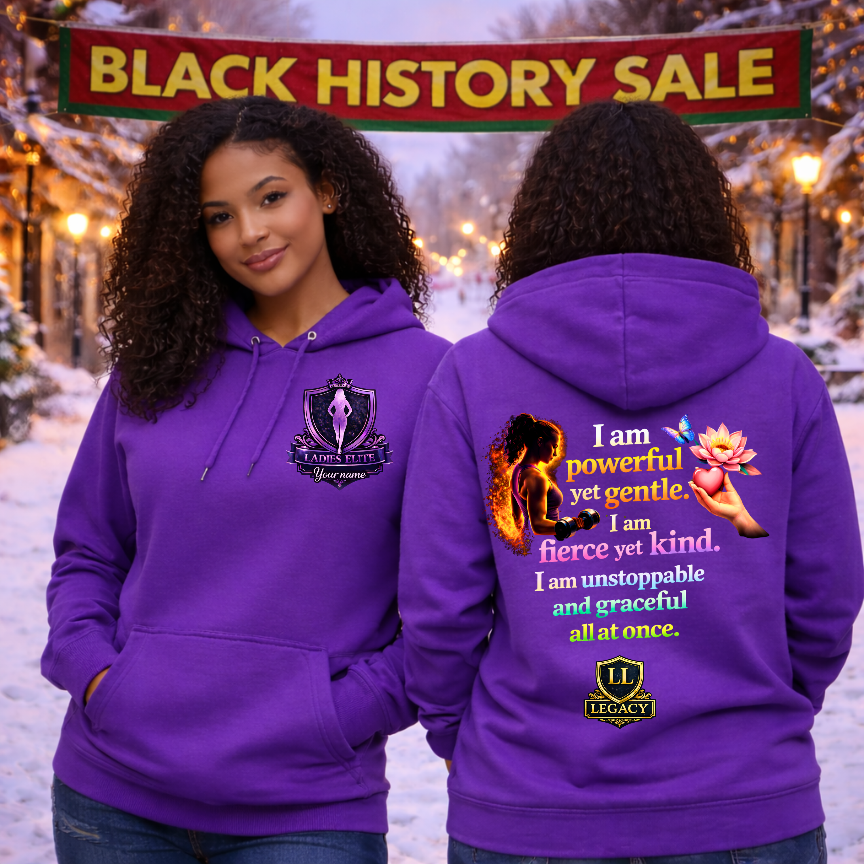 Powerful Yet Gentle Hoodie – Ladies Elite Collection