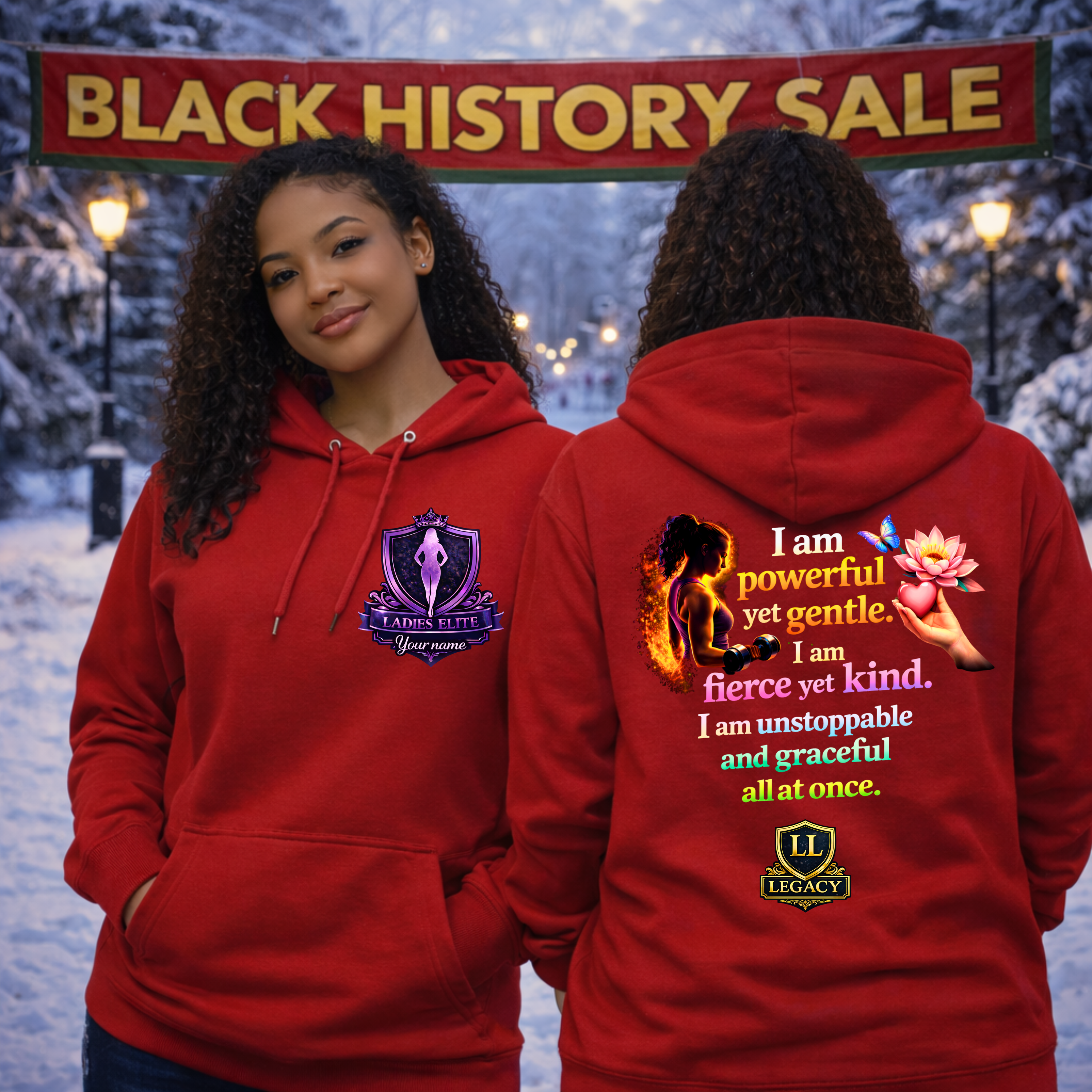 Powerful Yet Gentle Hoodie – Ladies Elite Collection