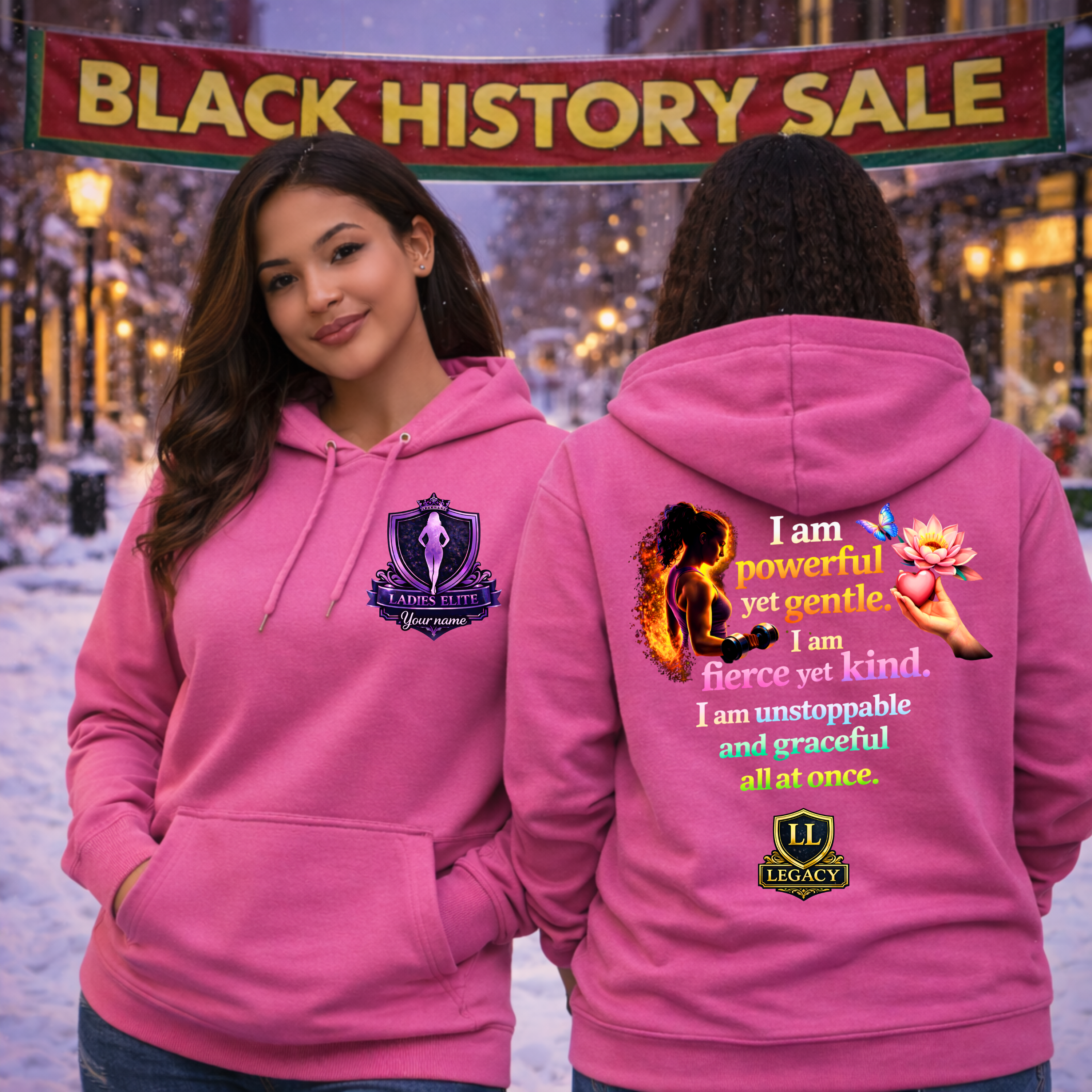 Powerful Yet Gentle Hoodie – Ladies Elite Collection