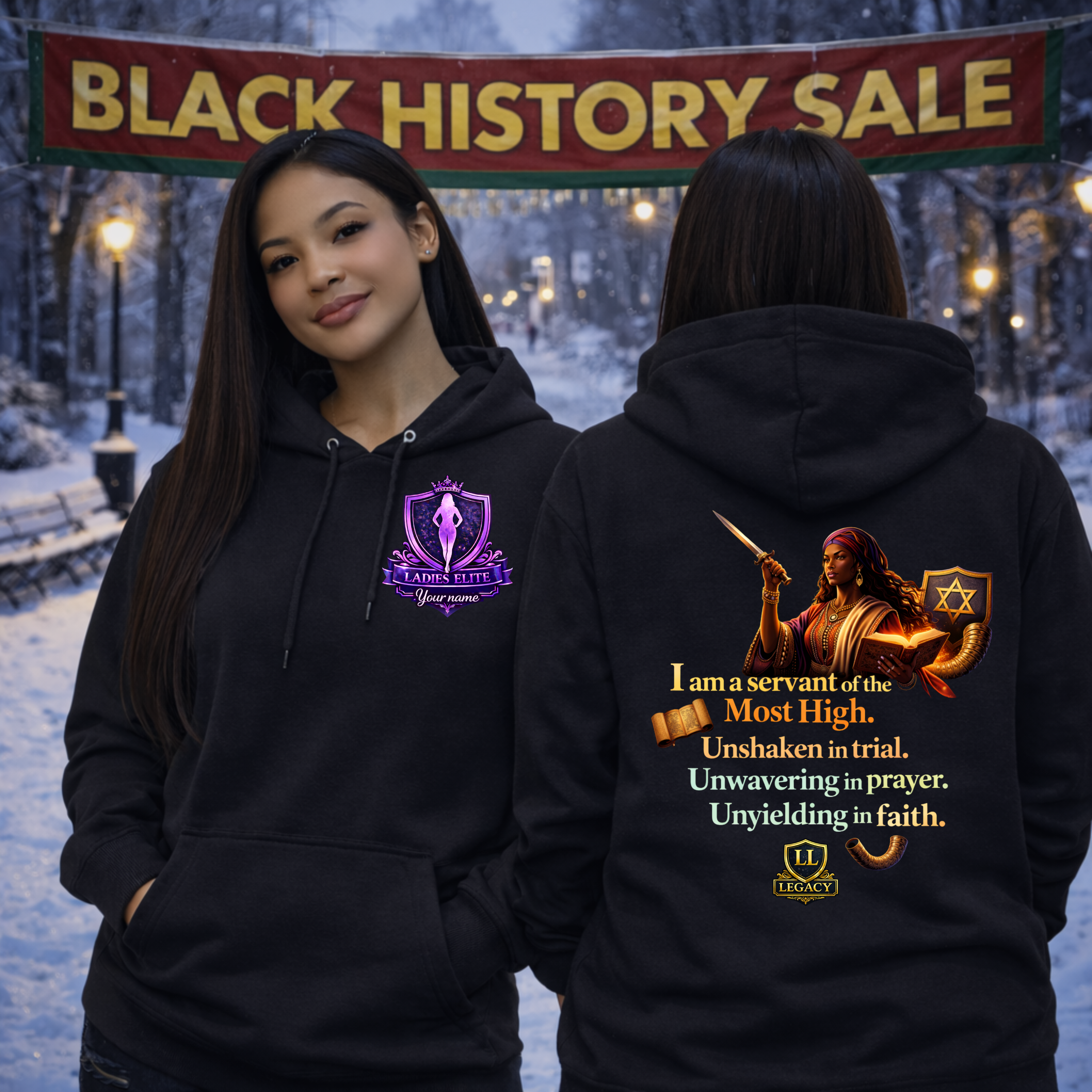 Servant of the Most High Hoodie – Ladies Elite Collection