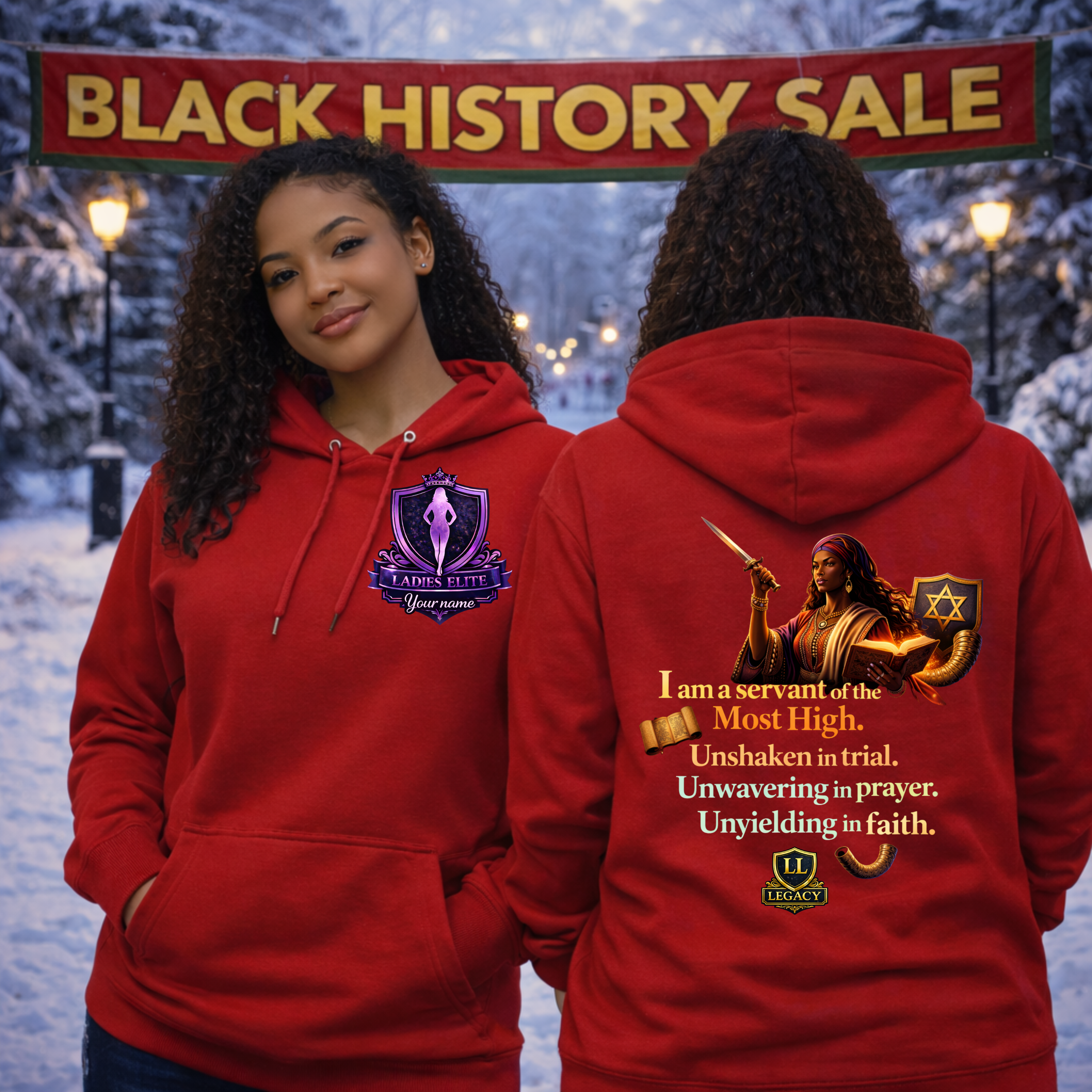 Servant of the Most High Hoodie – Ladies Elite Collection