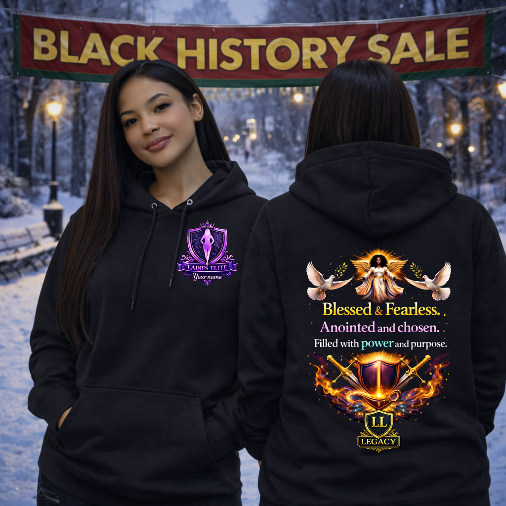 Blessed & Fearless Women’s Statement Hoodie - Legacy Ladies Elite Collection