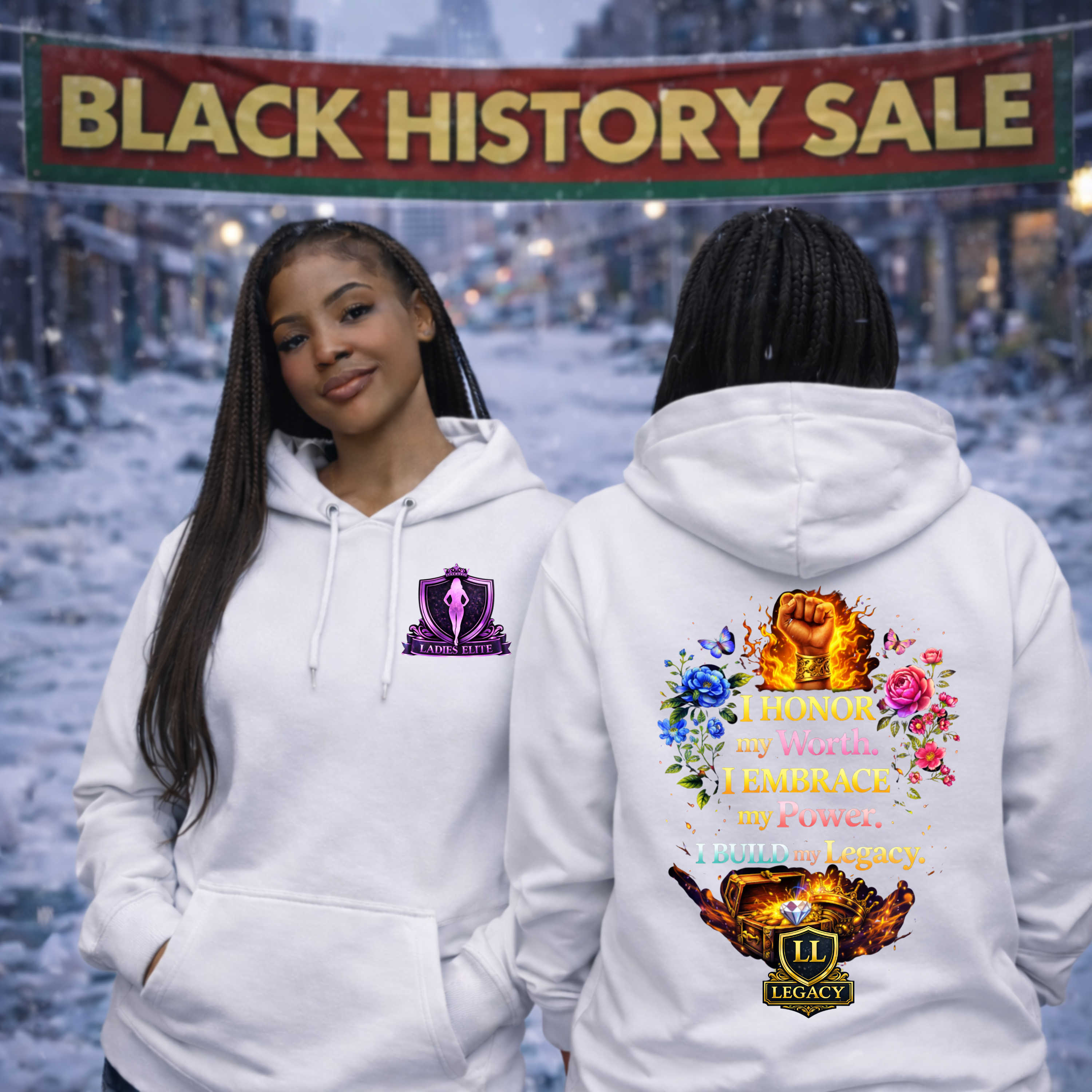 I Honor My Worth - Women’s Empowerment Hoodie | Legacy Ladies Elite Collection