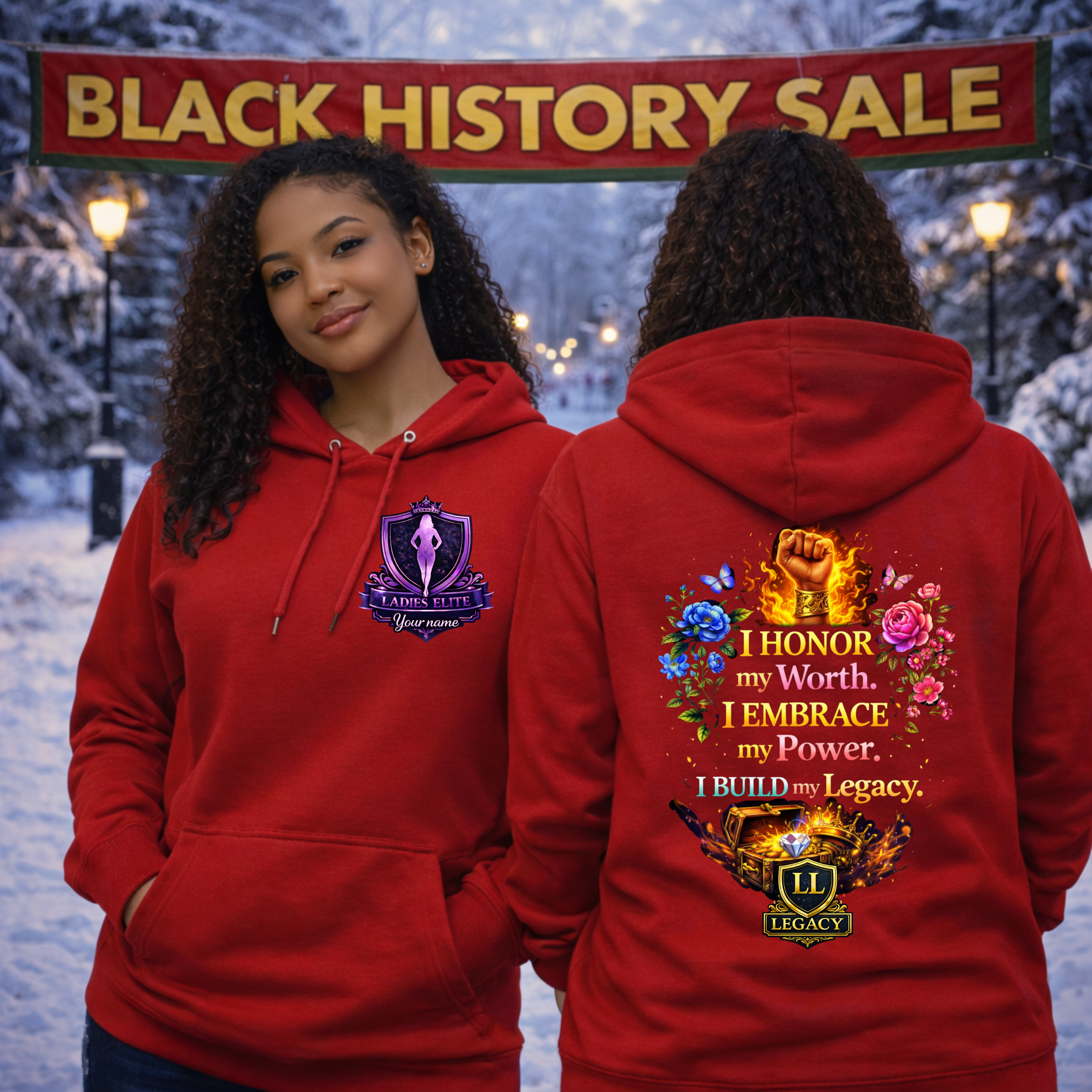 I Honor My Worth - Women’s Empowerment Hoodie | Legacy Ladies Elite Collection