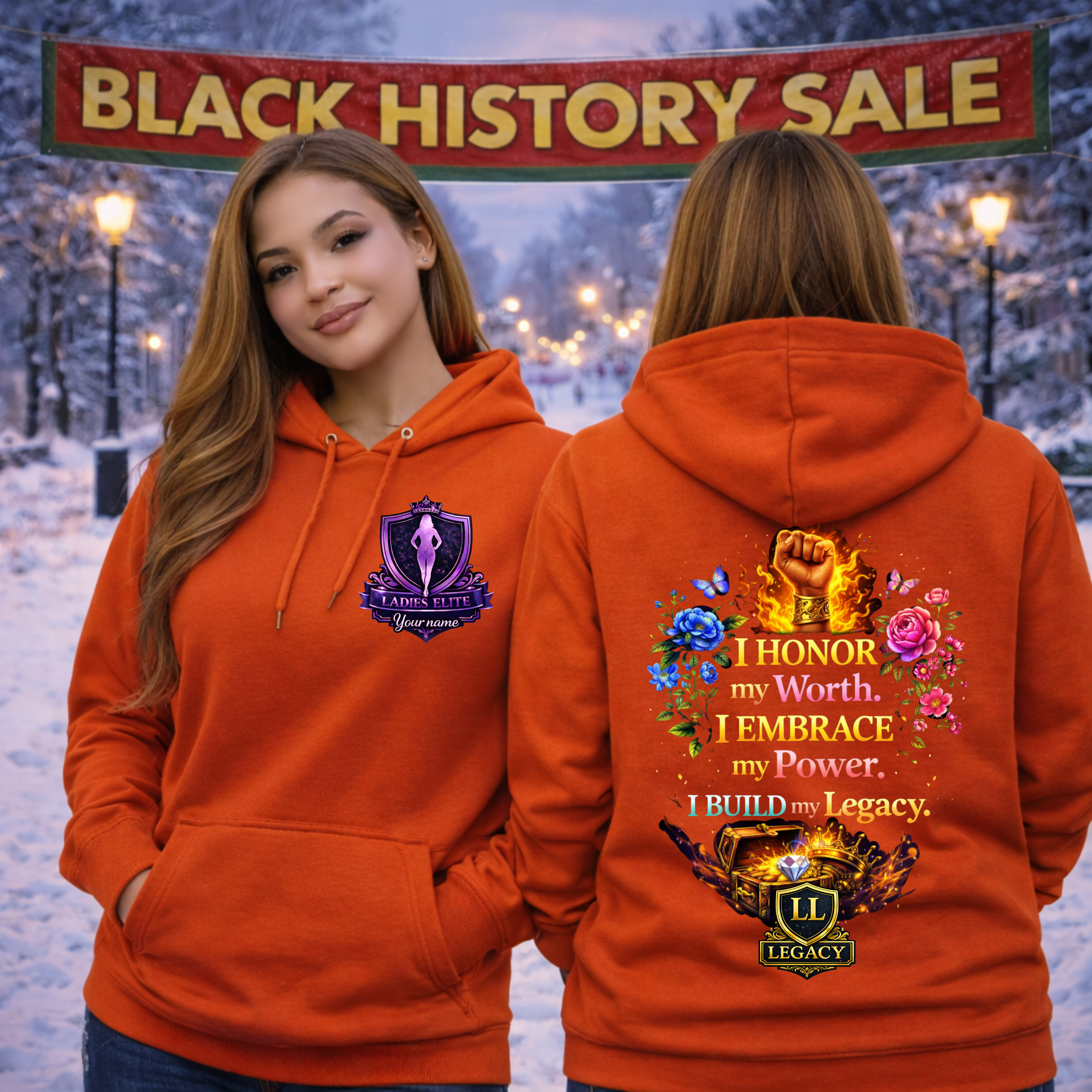 I Honor My Worth - Women’s Empowerment Hoodie | Legacy Ladies Elite Collection