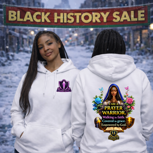 I Am a Prayer Warrior – Women’s Faith Hoodie | Legacy Ladies Elite Collection