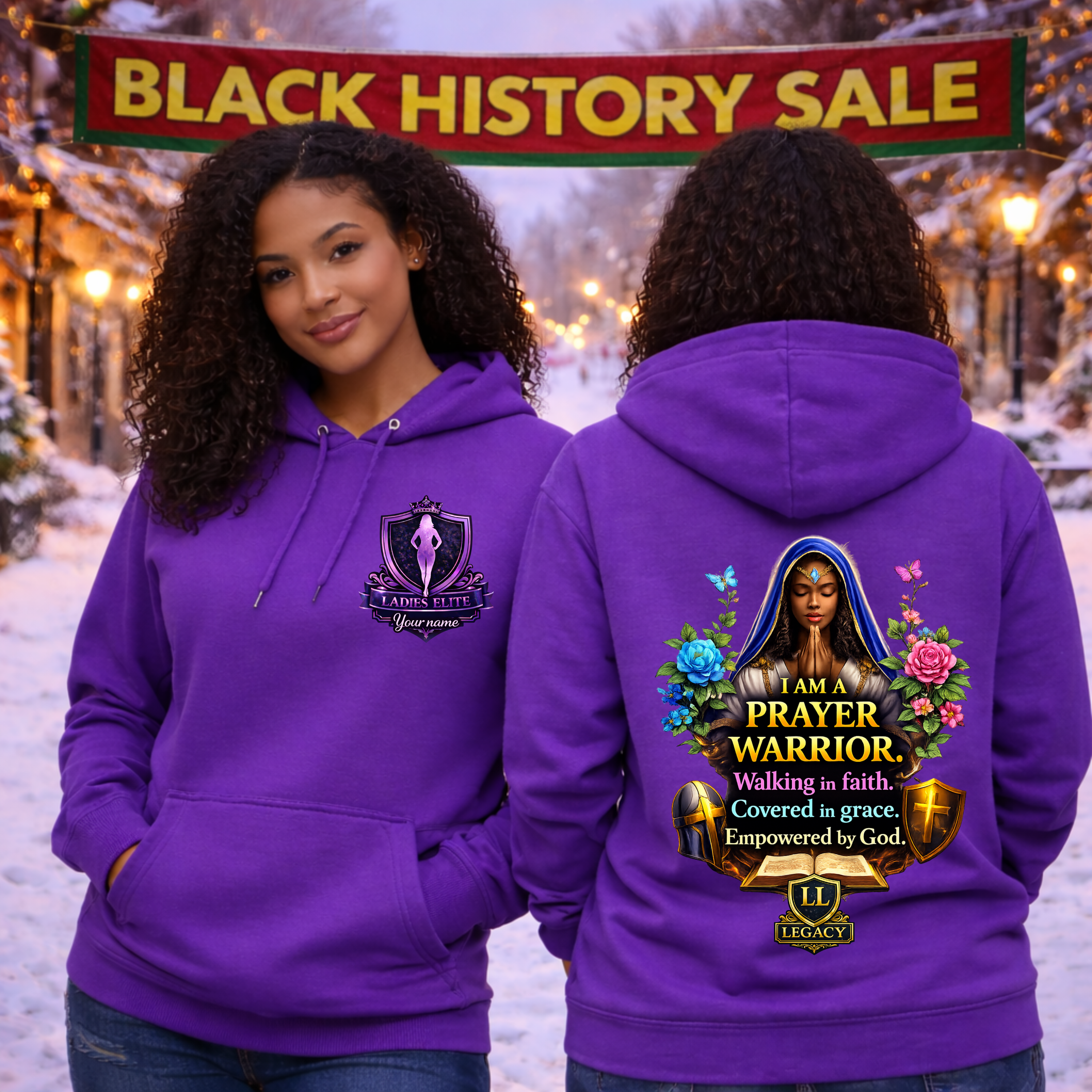 I Am a Prayer Warrior – Women’s Faith Hoodie | Legacy Ladies Elite Collection