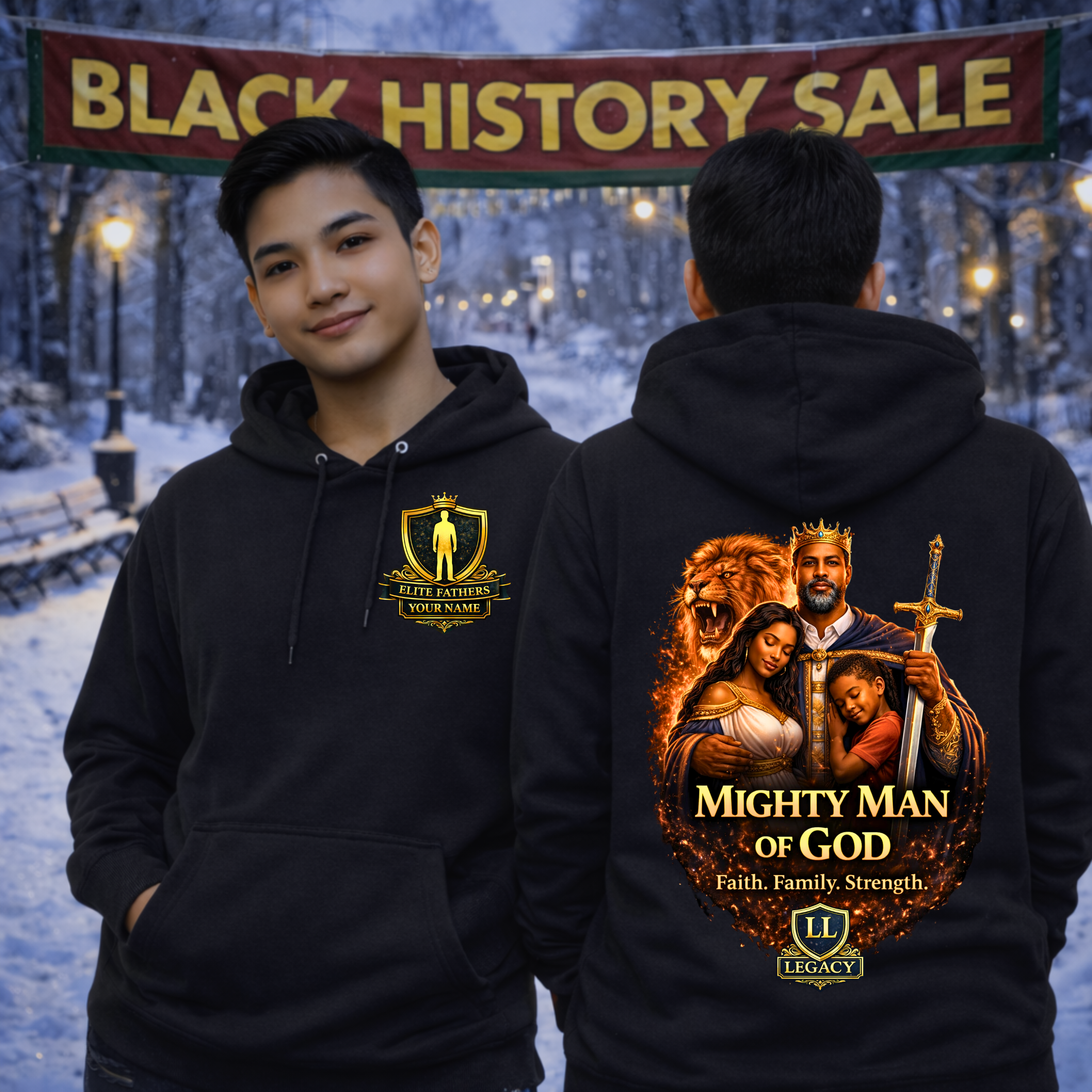 Mighty Man of God Premium Hoodie – Legacy Elite Fathers Collection