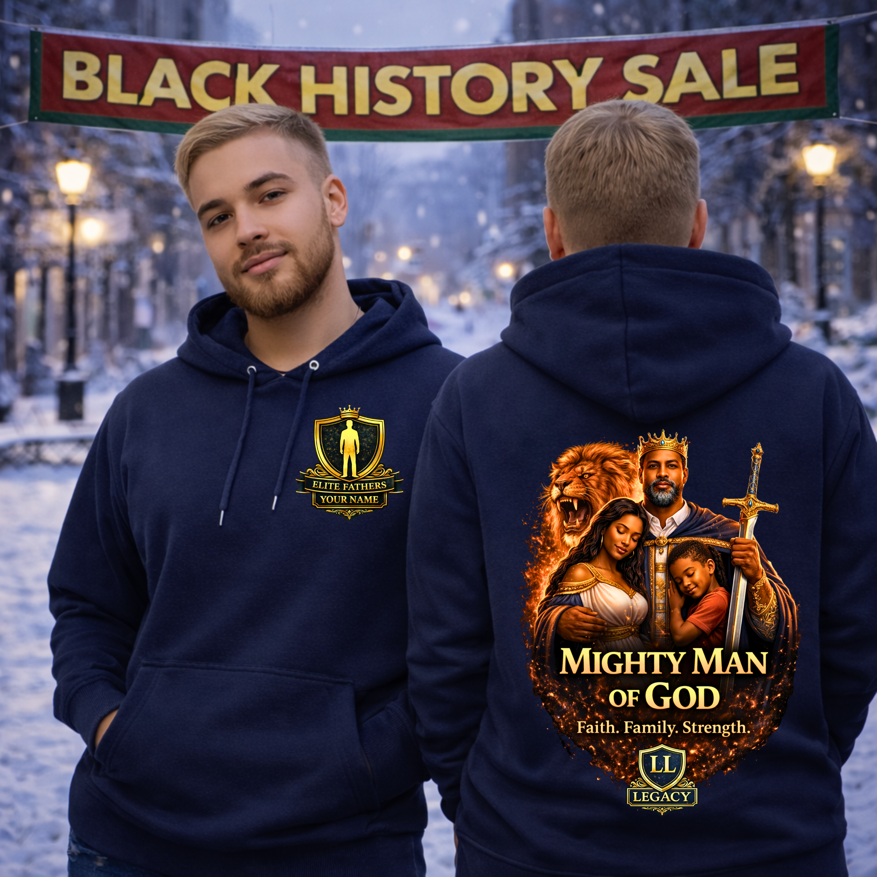 Mighty Man of God Premium Hoodie – Legacy Elite Fathers Collection
