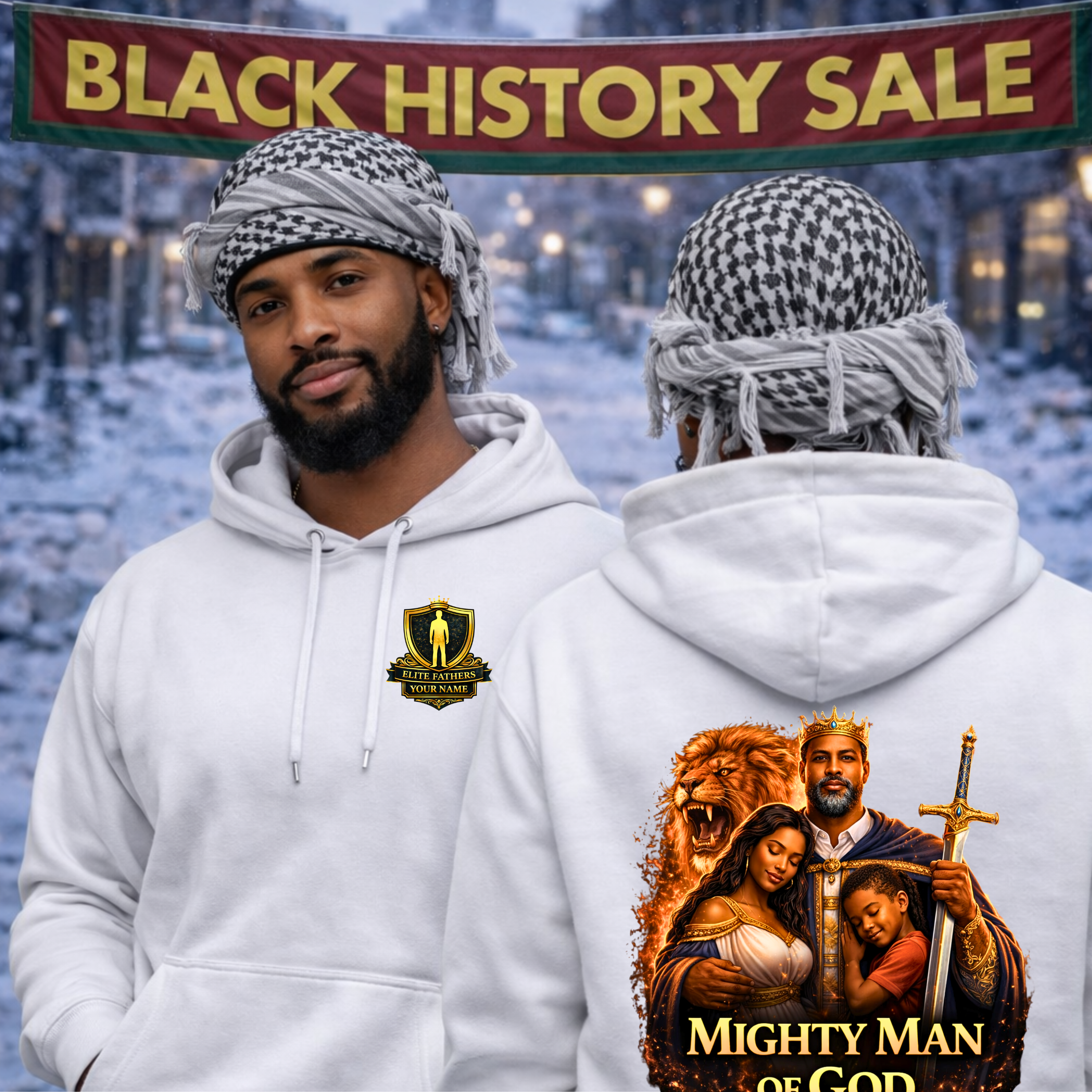 Mighty Man of God Premium Hoodie – Legacy Elite Fathers Collection