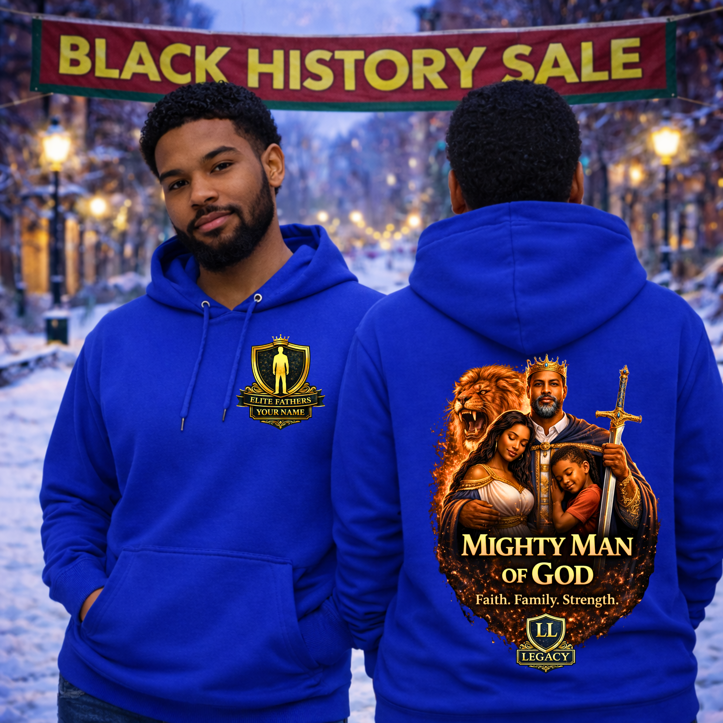 Mighty Man of God Premium Hoodie – Legacy Elite Fathers Collection