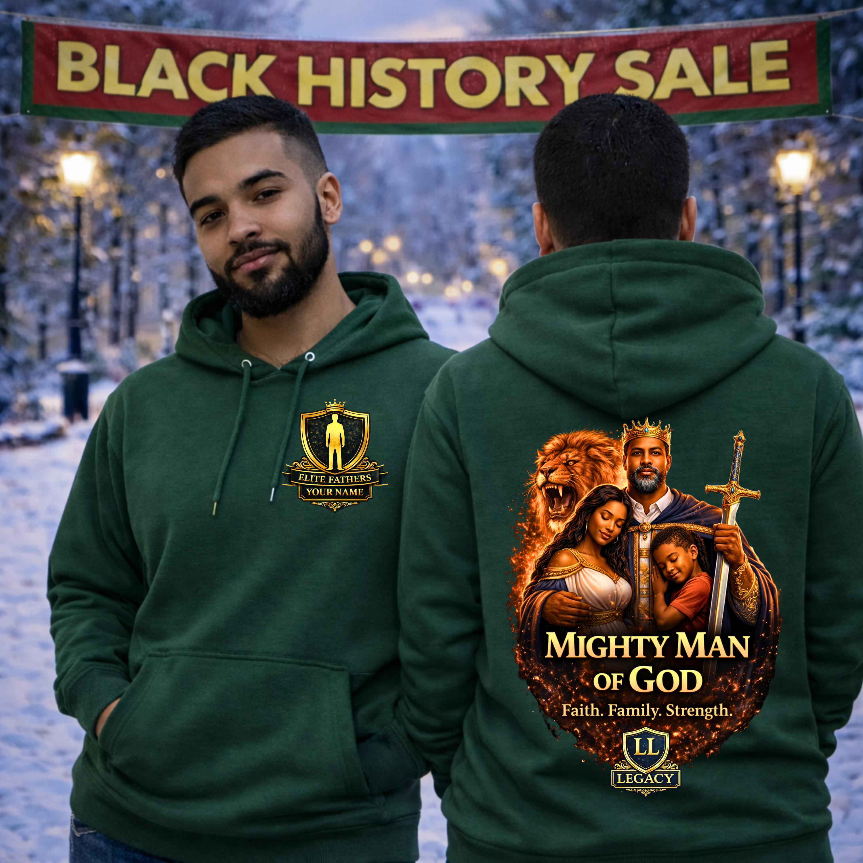 Mighty Man of God Premium Hoodie – Legacy Elite Fathers Collection