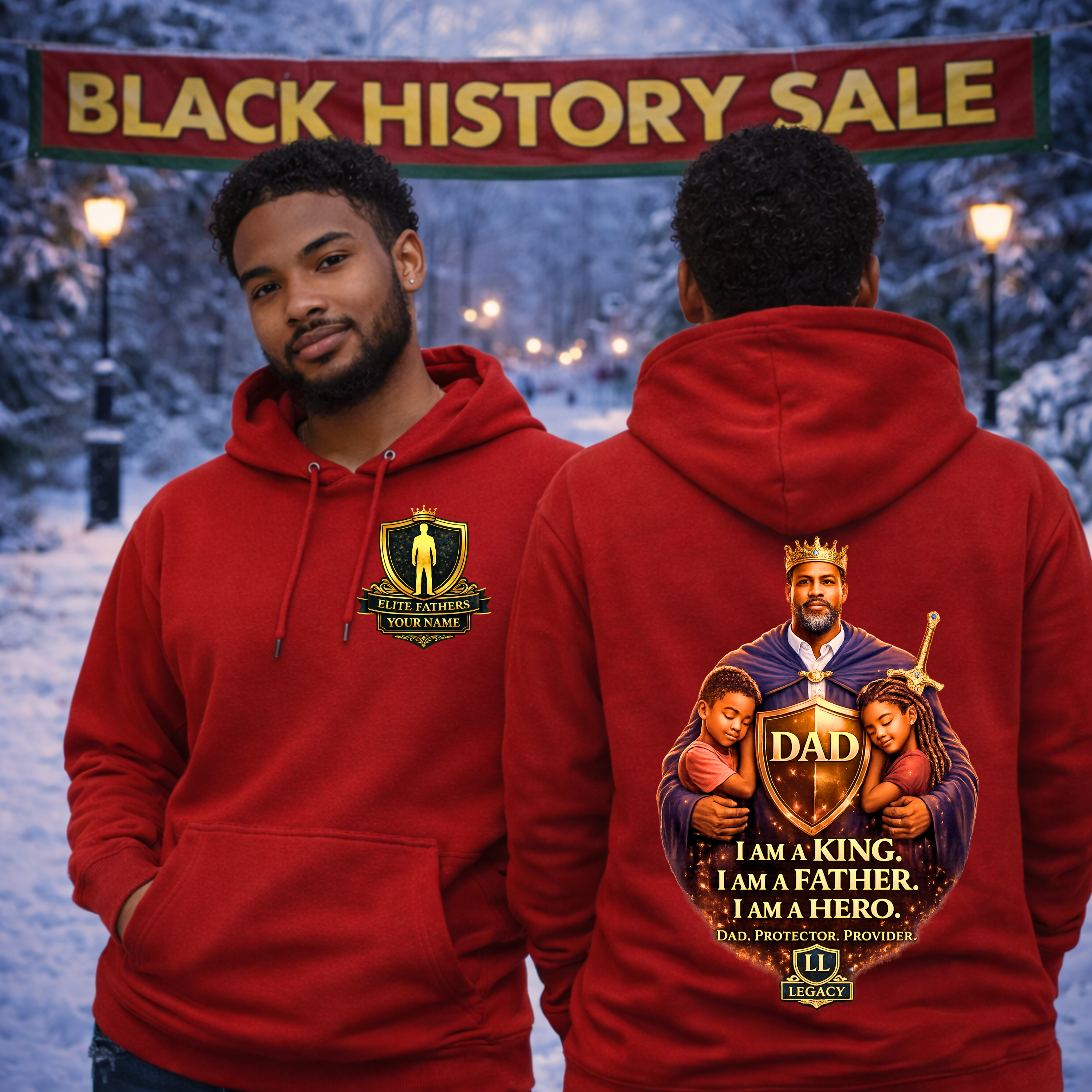 “I Am a King” - Dad Premium Hoodie – Legacy Elite Fathers Collection