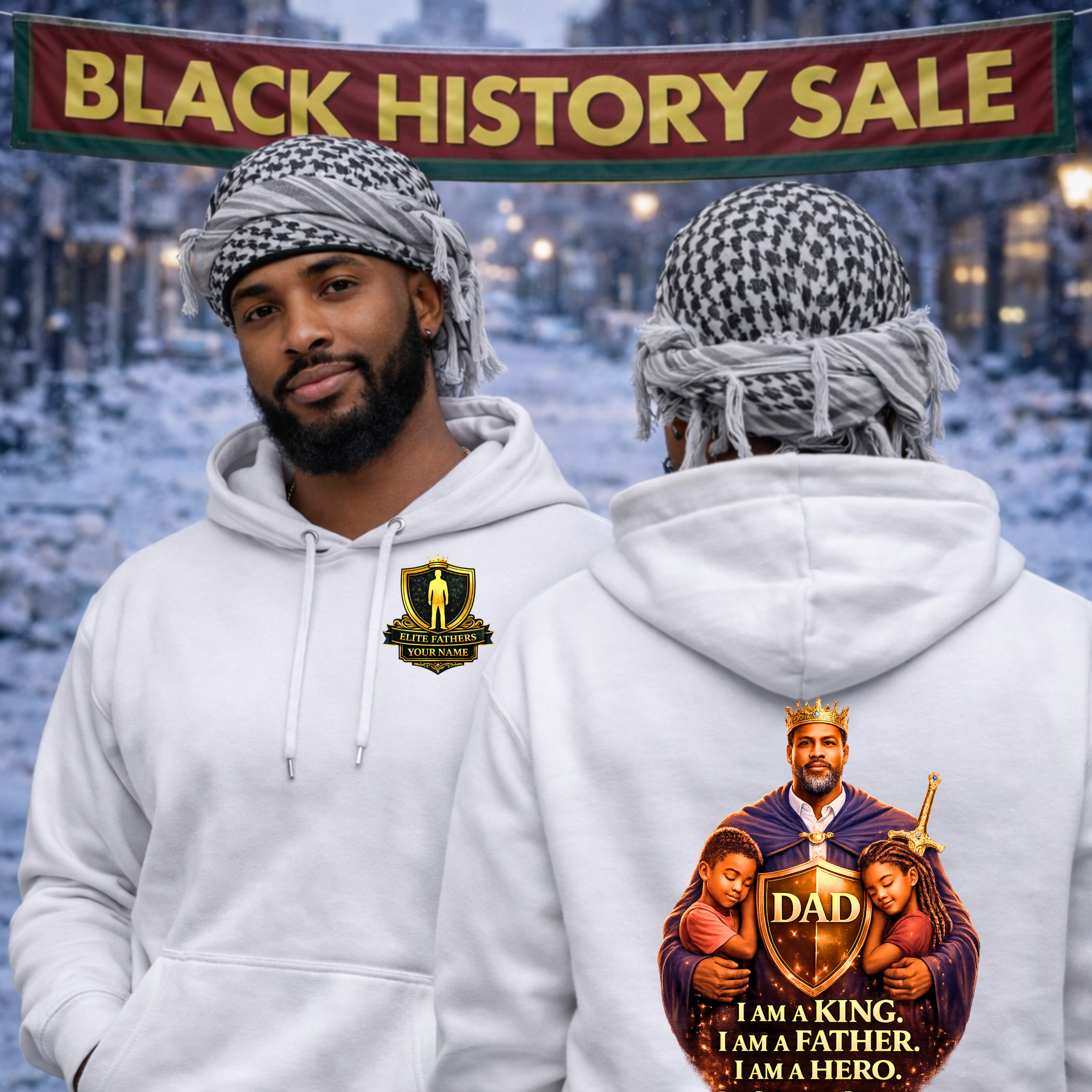 “I Am a King” - Dad Premium Hoodie – Legacy Elite Fathers Collection