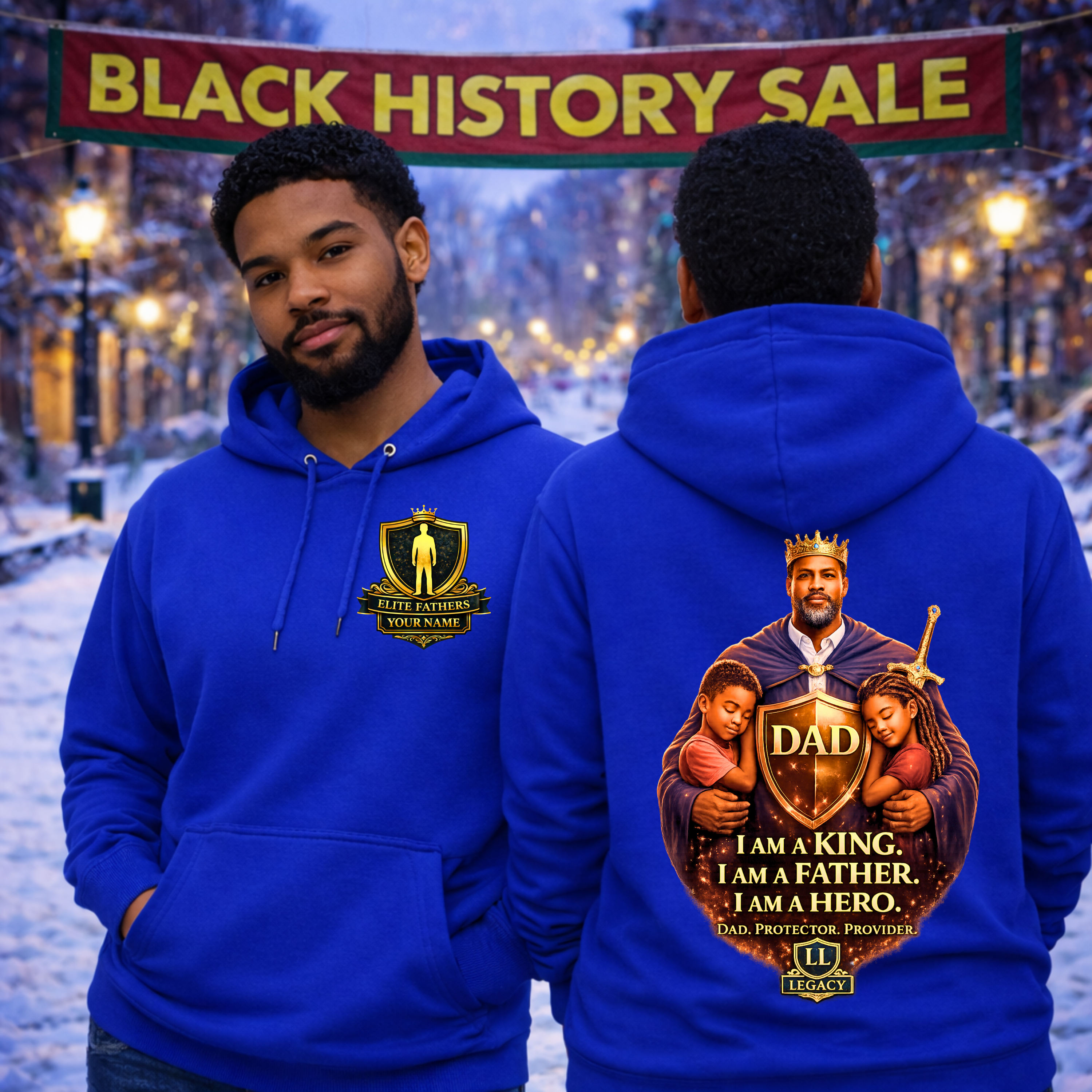 “I Am a King” - Dad Premium Hoodie – Legacy Elite Fathers Collection