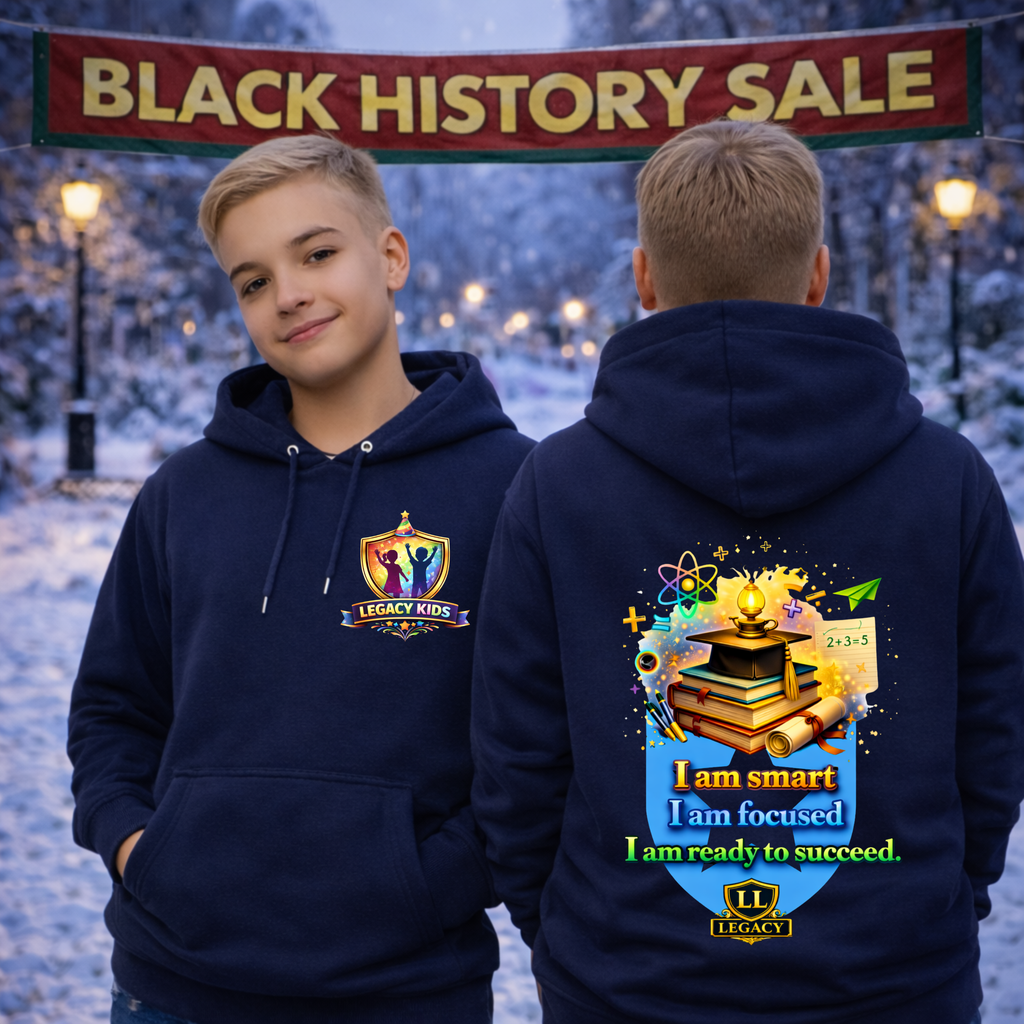 Youth Hoodie - "I Am Smart, I Am Focused - Legacy Kids Collection