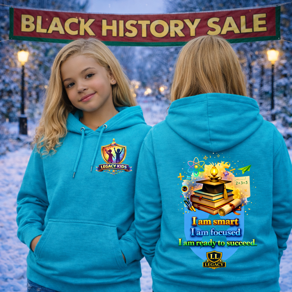 Youth Hoodie - "I Am Smart, I Am Focused - Legacy Kids Collection