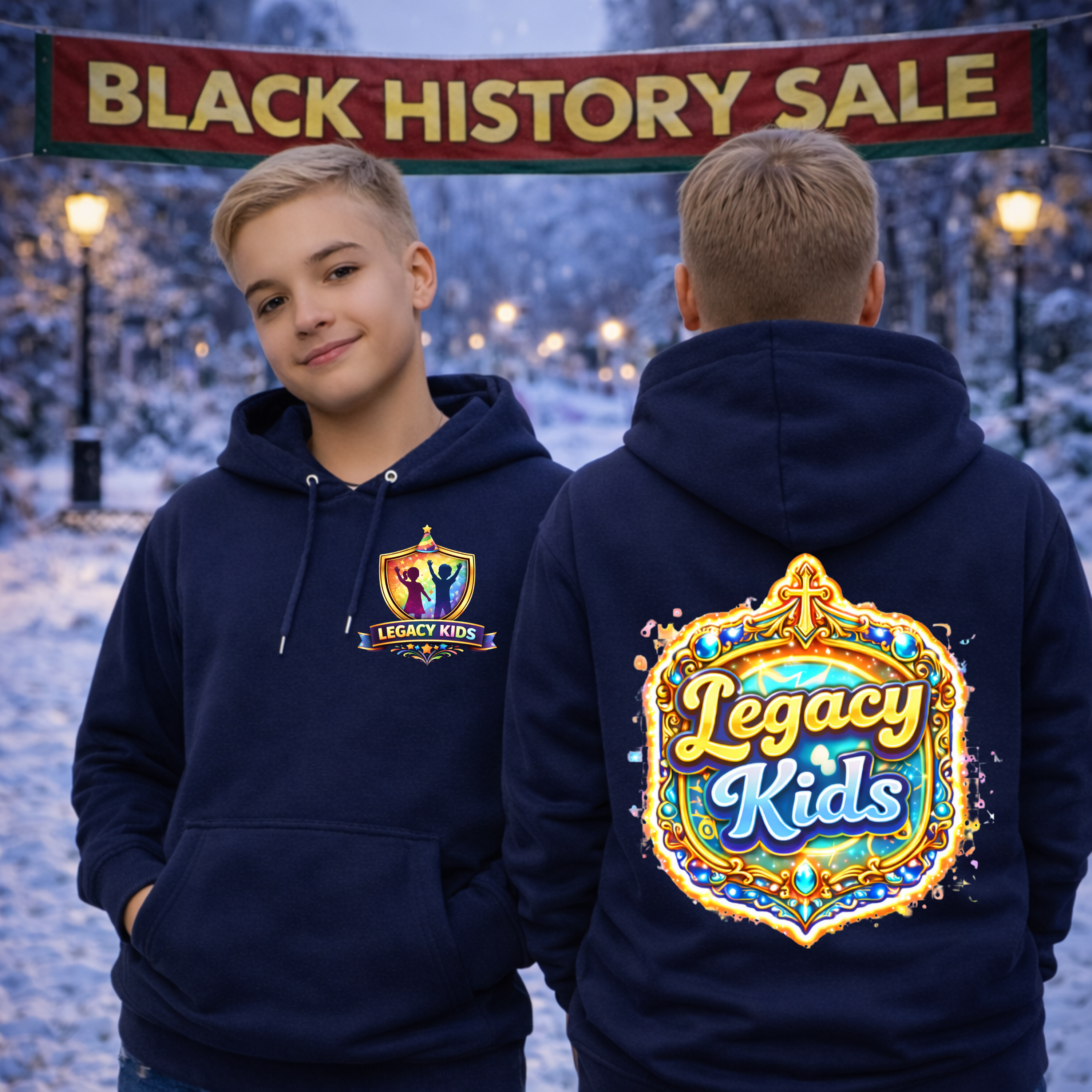 Legacy Kids Hoodie — Colorful Shield Logo Youth Sweatshirt - Legacy Kids Collection