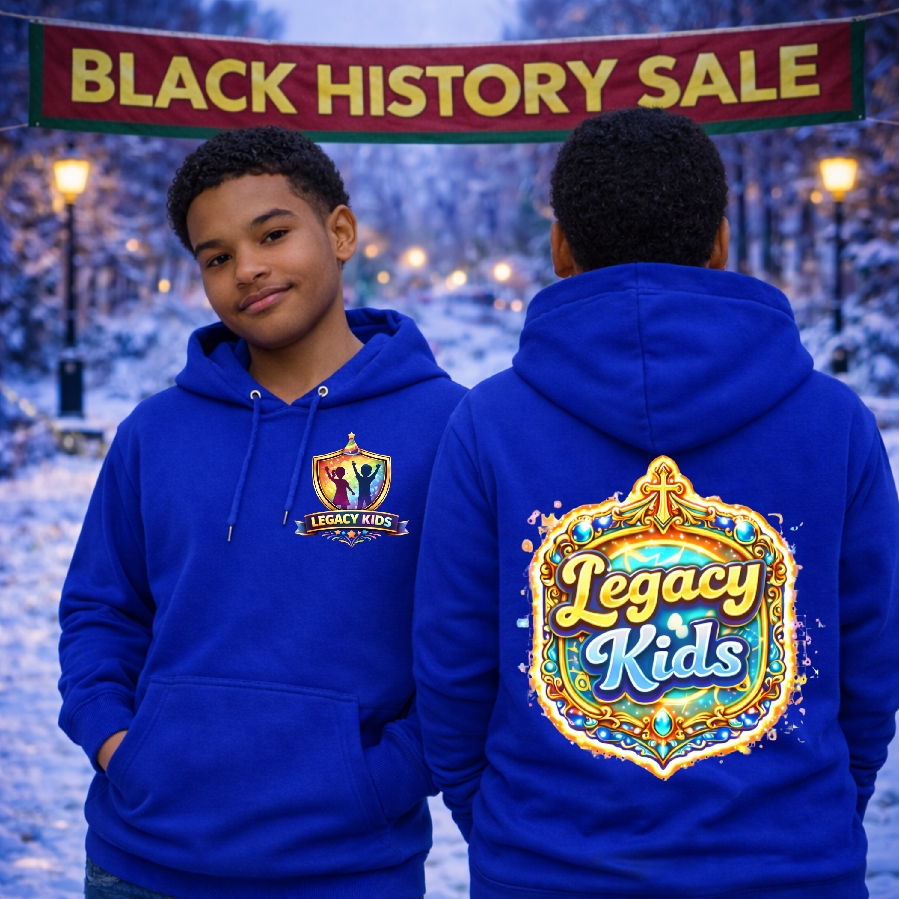 Legacy Kids Hoodie — Colorful Shield Logo Youth Sweatshirt - Legacy Kids Collection